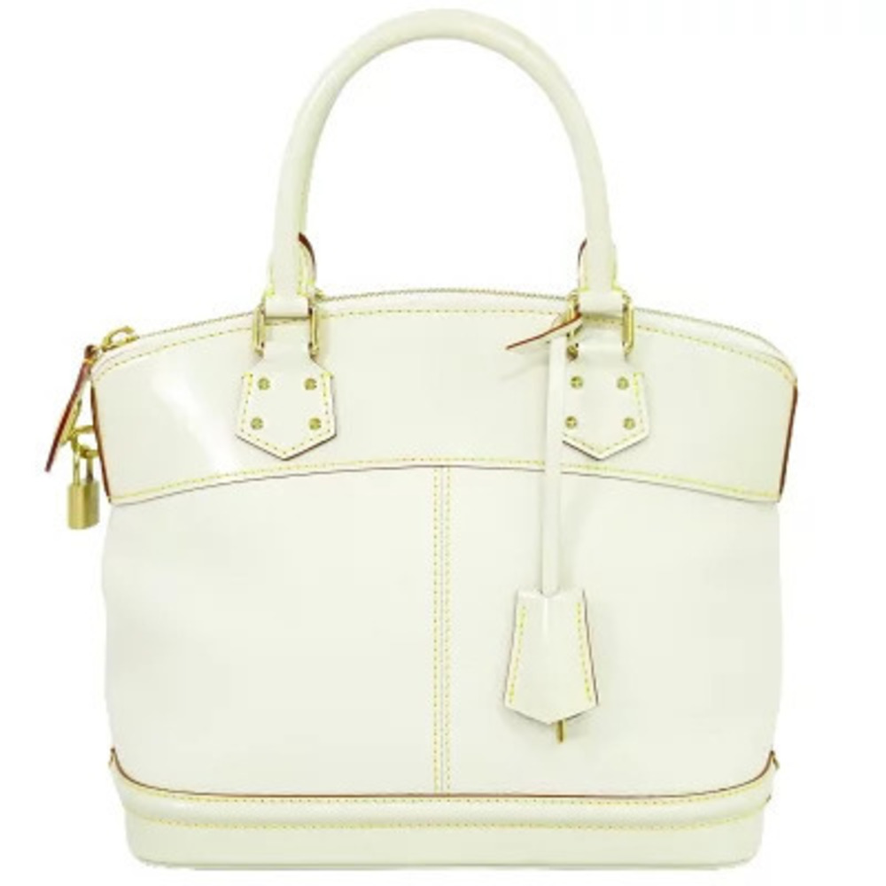 Louis Vuitton LV Lockit Suhali Leather Top Handle Bag Blanc White